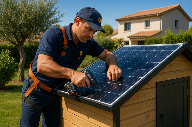 Installer un panneau solaire sur le toit de votre abri de jardin à Narbonne : une solution pratique pour produire votre électricité en Occitanie