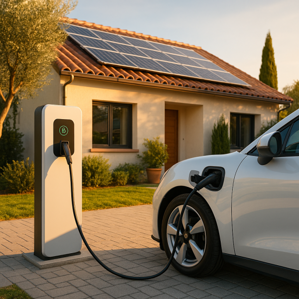 Optez pour notre borne de recharge EV compatible avec vos panneaux solaires à Narbonne, en Occitanie