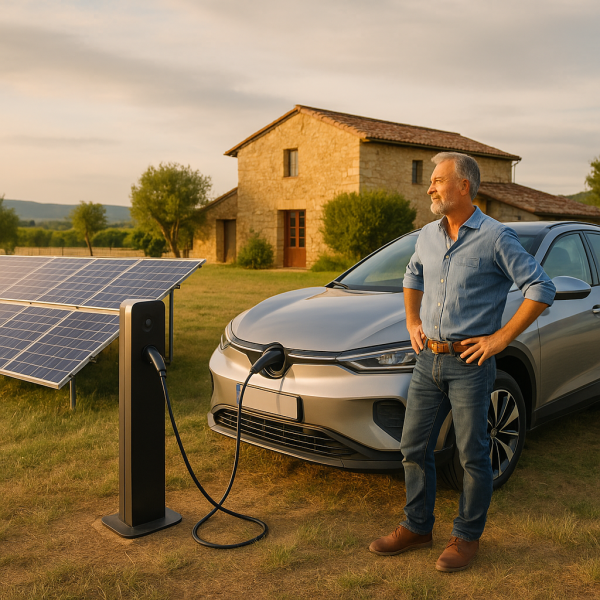 Pose de borne de recharge pour véhicule électrique avec énergie solaire à Castres et Mazamet (Tarn)