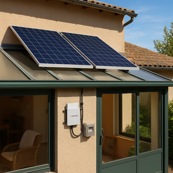 Installer des panneaux solaires sur véranda à Narbonne avec micro-onduleurs Enphase IQ7 pour une autoconsommation rentable en Occitanie