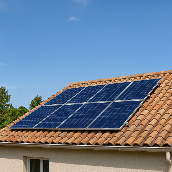 Installation photovoltaïque avec batterie virtuelle haute performance pour autoconsommation optimisée sur toiture résidentielle à Carcassonne dans l'Aude